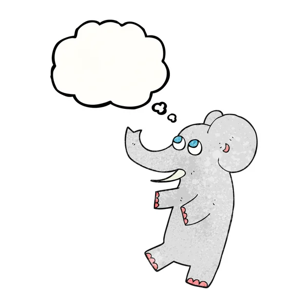 Kabarcık dokulu karikatür sevimli fil sanıyordum — Stok Vektör