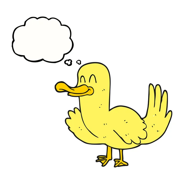 Thought bubble cartoon duck — Stock Vector
