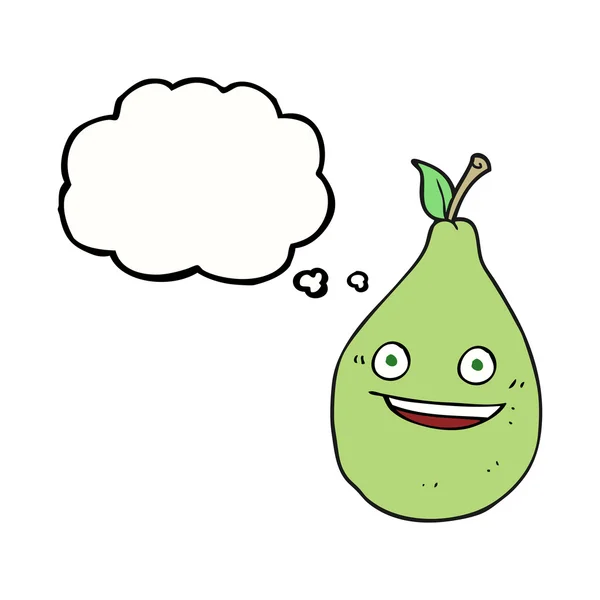 Thought bubble cartoon pear — Stock Vector