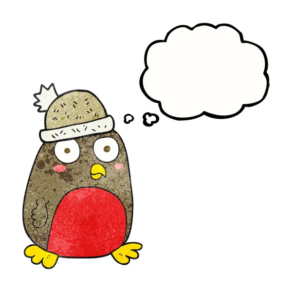 düşünce bubble dokulu karikatür Noel robin