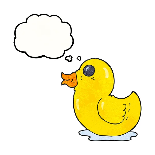 思想泡泡质感卡通橡胶鸭 — 图库矢量图片