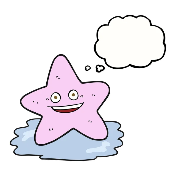 Thought bubble cartoon starfish — Stock Vector