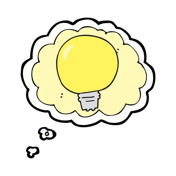 思想泡沫卡通灯泡 — 图库矢量图片