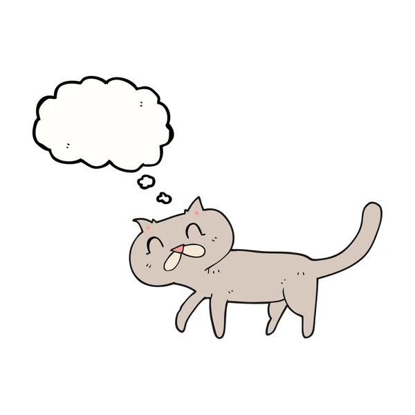 Berpikir bubble cartoon cat - Stok Vektor