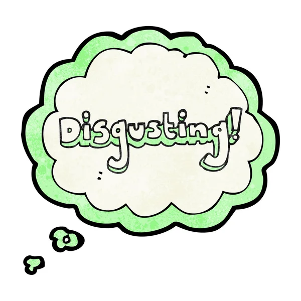 Disgusting thought bubble textured cartoon — Stock Vector