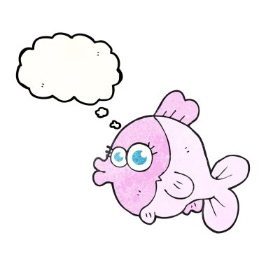 büyük güzel gözlü komik düşünce dokulu kabarcık karikatür balık