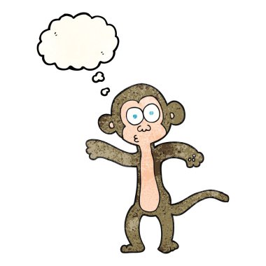 kabarcık dokulu karikatür maymun sanıyordum