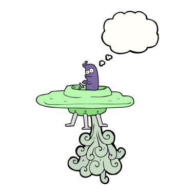 düşünce kabarcık karikatür uçan daire