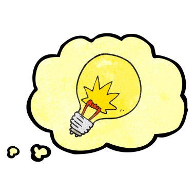 kabarcık dokulu karikatür ampul sanıyordum