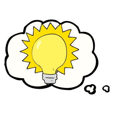 düşünce kabarcık karikatür ampul