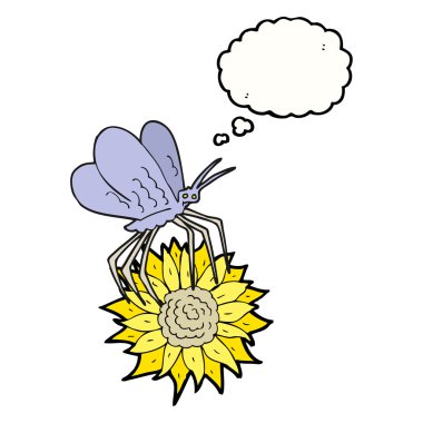 kabarcık karikatür kelebek çiçek sanıyordum