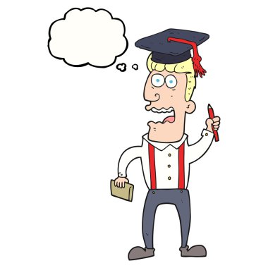 düşünce kabarcık karikatür öğrenci vurguladı