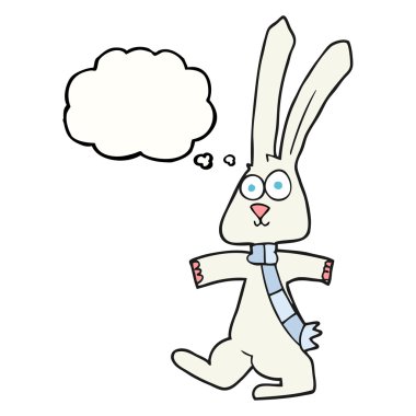 düşünce kabarcık karikatür tavşan