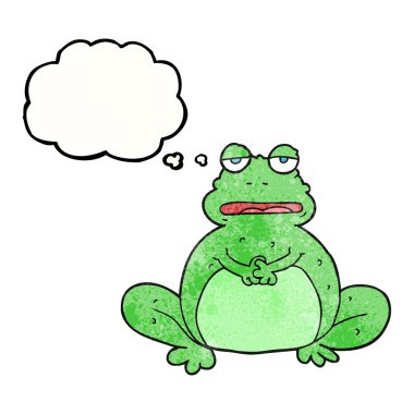 kabarcık dokulu karikatür kurbağa sandım