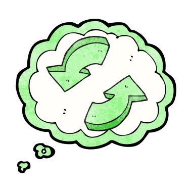 kabarcık dokulu karikatür okları geri dönüşüm sanıyordum