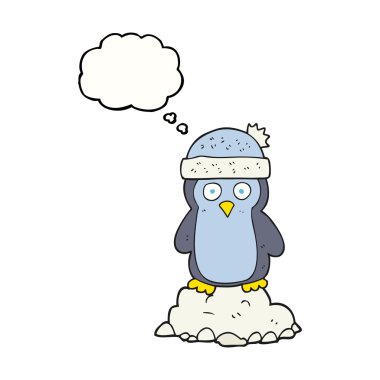 kabarcık karikatür penguen şapka takıyor sanıyordum