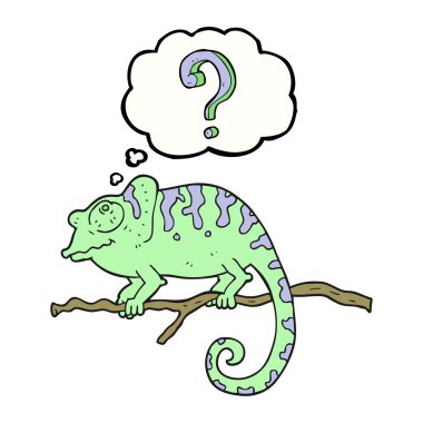 kabarcık karikatür meraklı bukalemun sanıyordum