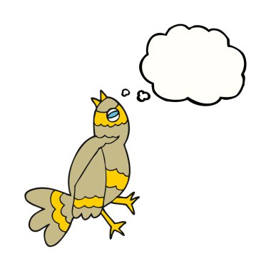 düşünce kabarcık karikatür kuş