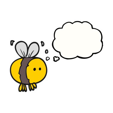 düşünce kabarcık karikatür arı