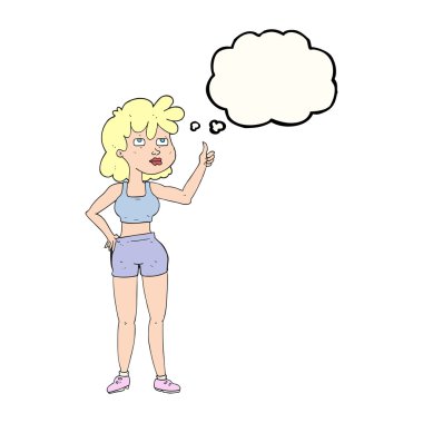 kabarcık karikatür jimnastik salonu kadın sanıyordum