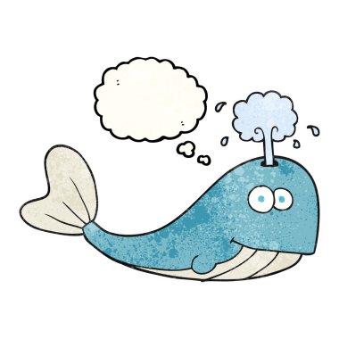 kabarcık dokulu karikatür balina su spouting sanıyordum