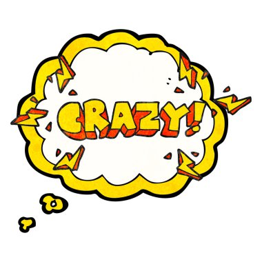 çizgi film Not çılgın düşünce balonu dokulu