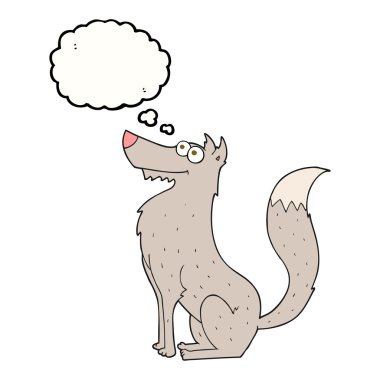 düşünce kabarcık karikatür kurt