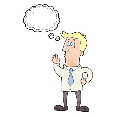 kabarcık dokulu karikatür işadamı sanıyordum