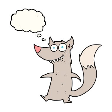 düşünce kabarcık karikatür küçük kurt