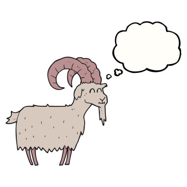 düşünce kabarcık karikatür keçi