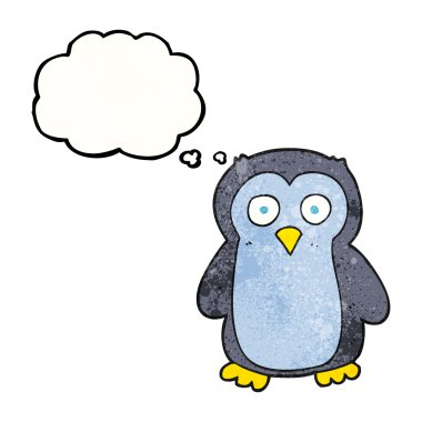 kabarcık dokulu karikatür penguen sanıyordum