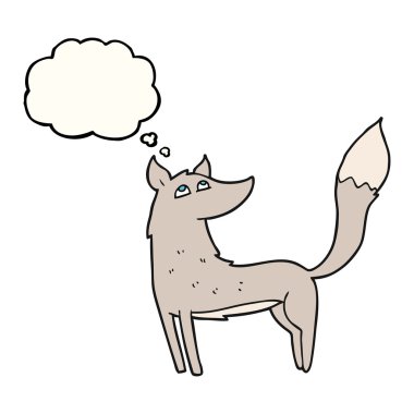 düşünce kabarcık karikatür kurt