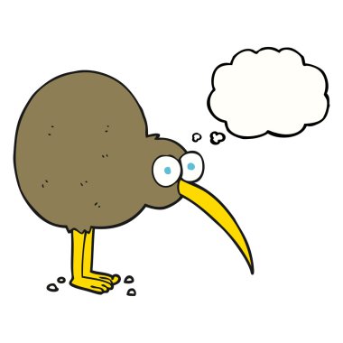 düşünce kabarcık karikatür kivi