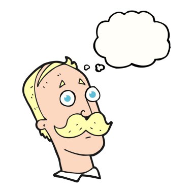 kabarcık karikatür adam bıyıklı