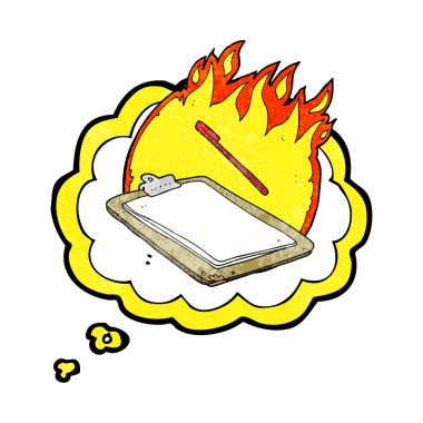 çizgi film klibi kurulu yanıyor düşünce balonu dokulu