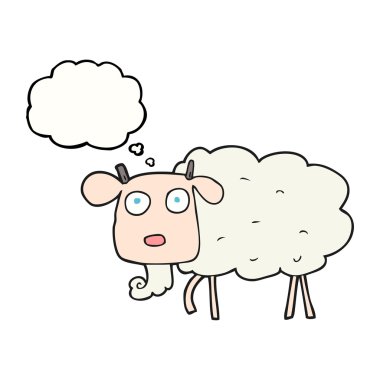 düşünce kabarcık karikatür keçi