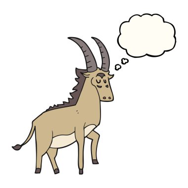 düşünce kabarcık karikatür antilop