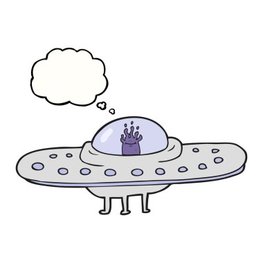 düşünce kabarcık karikatür uçan daire