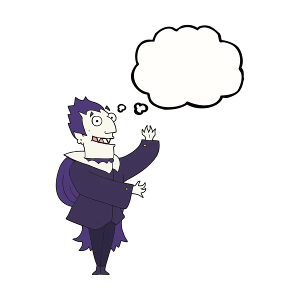 Gedachte zeepbel cartoon vampier — Stockvector