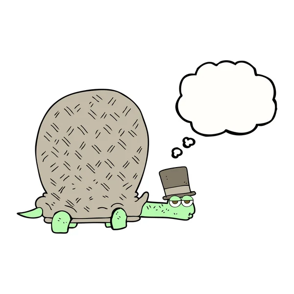 Thought bubble cartoon tortoise — Stock Vector