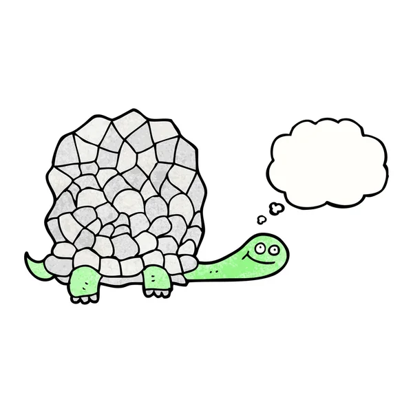 Bolla pensiero testurizzato cartone animato tartaruga — Vettoriale Stock