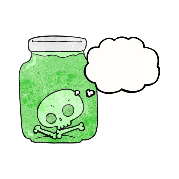 思想与头骨的泡沫质感的卡通 jar — 图库矢量图片