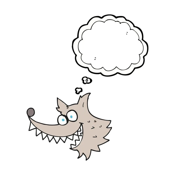 Trodde bubble cartoon crazy wolf — Stock vektor