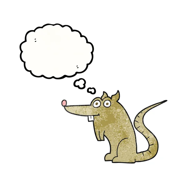 Gedankenblase texturierte Cartoon-Ratte — Stockvektor