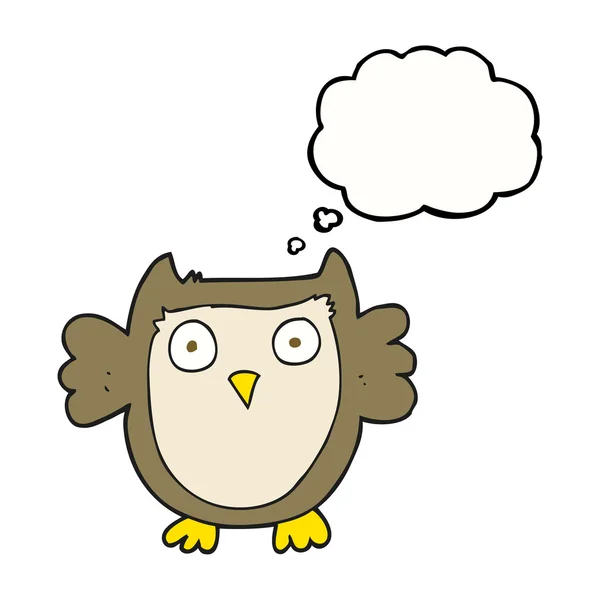 Thought bubble cartoon owl — Stock Vector