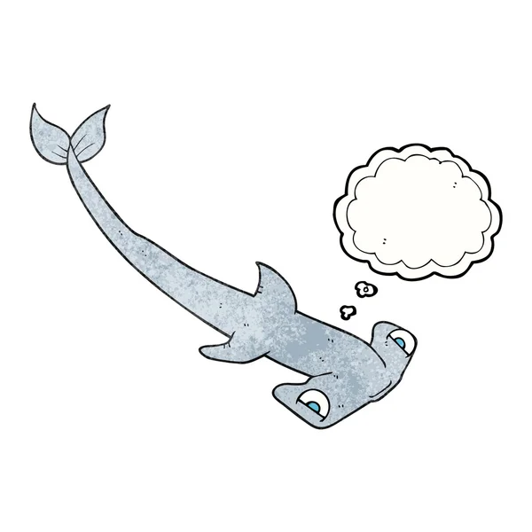 Bolla pensiero strutturato cartone animato martello squalo — Vettoriale Stock