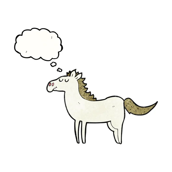 Мисливська бульбашка текстурований мультяшний кінь — стоковий вектор
