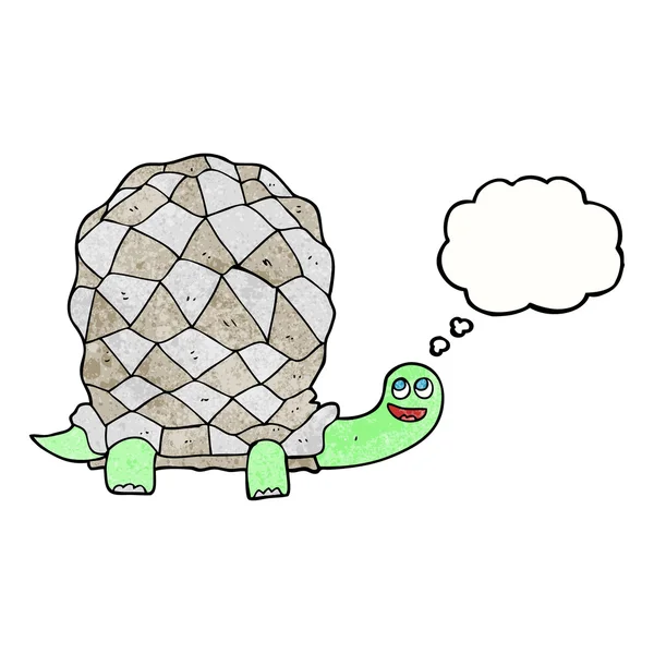 Dacht dat bubble getextureerde cartoon schildpad — Stockvector