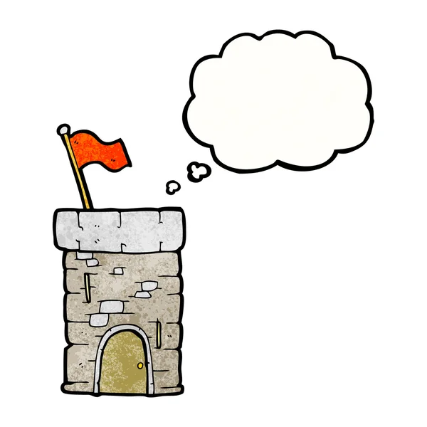 以为泡沫质感的卡通老城堡塔 — 图库矢量图片
