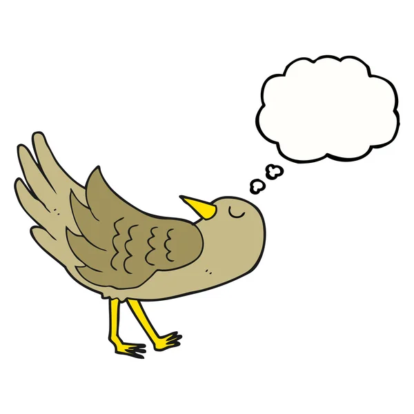 Pensiero bolla fumetto uccello — Vettoriale Stock